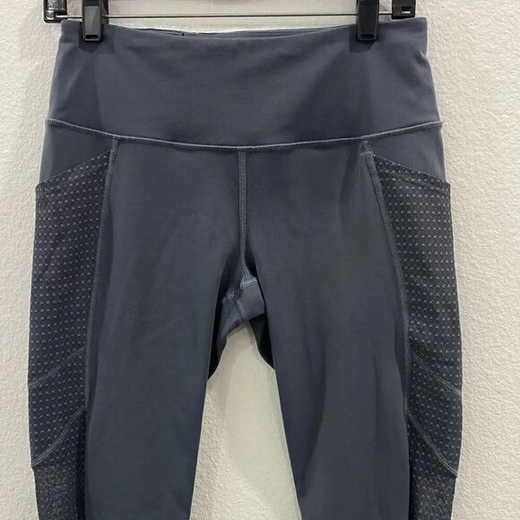 Victoria Sport Knockout Blue Gray Mesh Athletic Leggings Size M - Picture 4 of 13